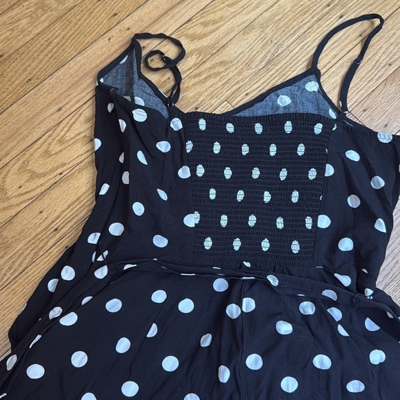 J.Crew Black White Polka Dot Wide Leg Strappy Jumpsuit Size 6 - Picture 8 of 9